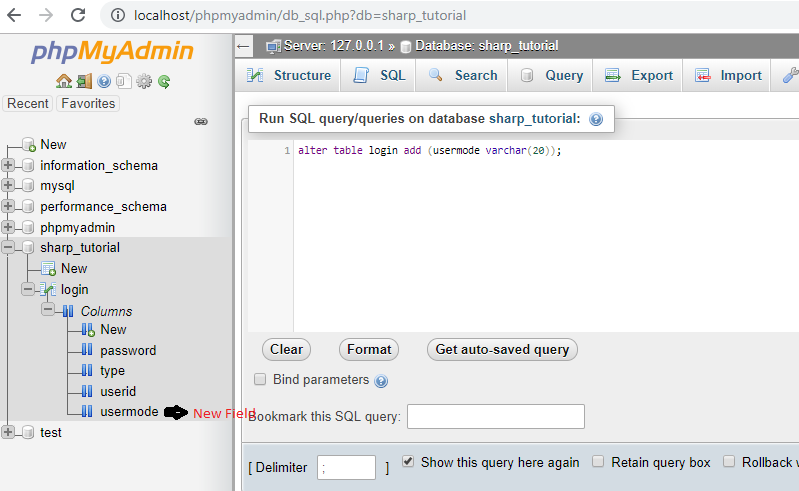 Rename Table SQL Alter. MYSQL column password.