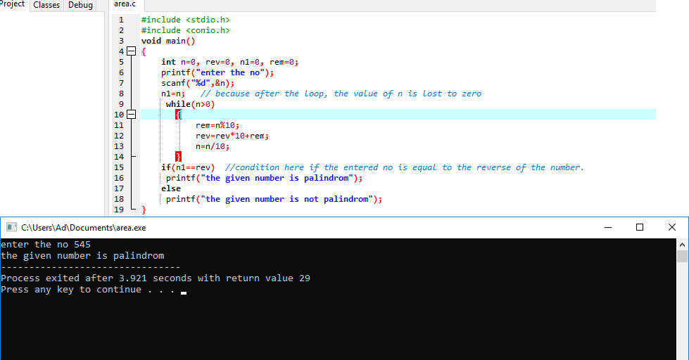 palindrome program in c Sharp Tutorial